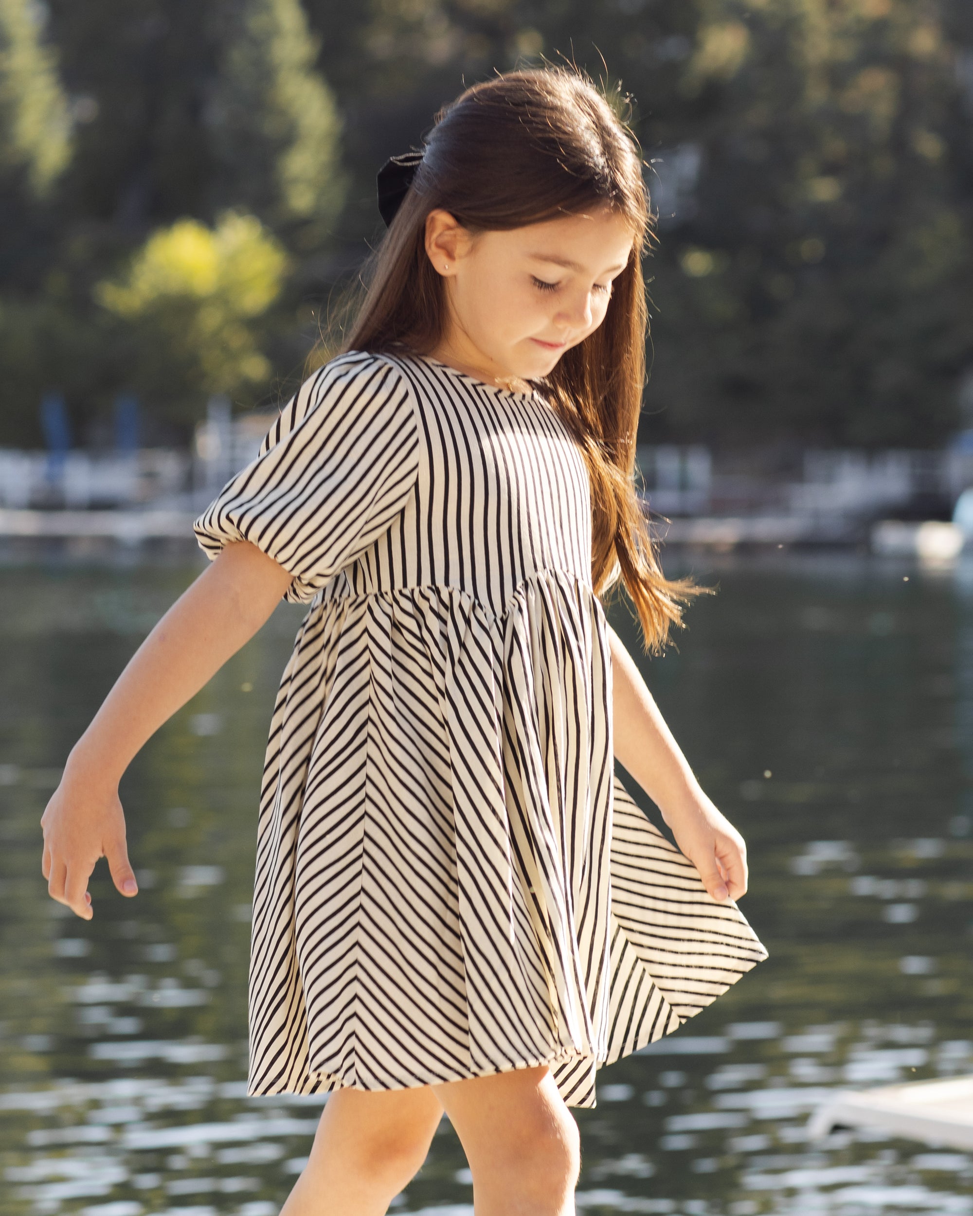 Rose Dress | Wavy Stripe
