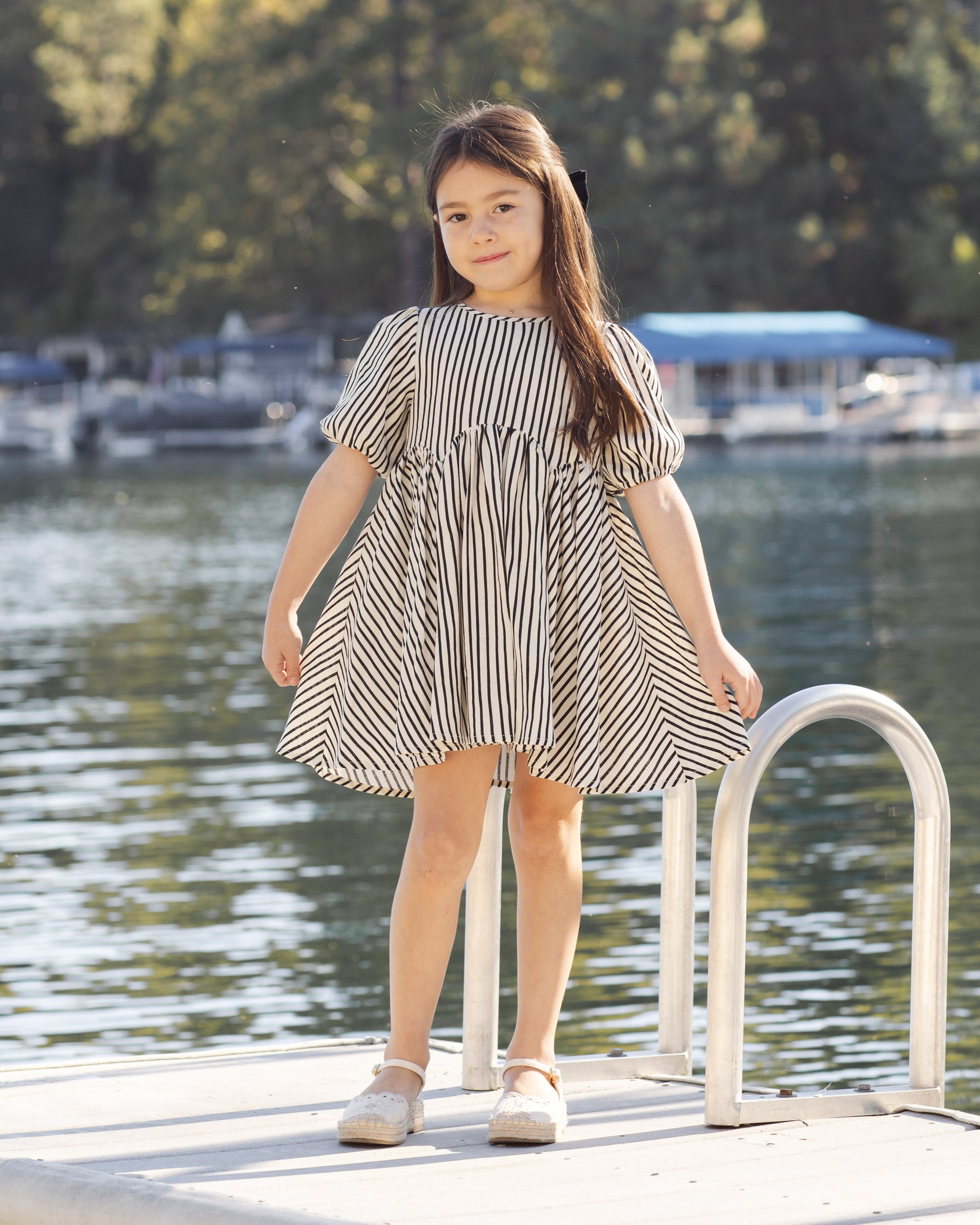 Rose Dress | Wavy Stripe