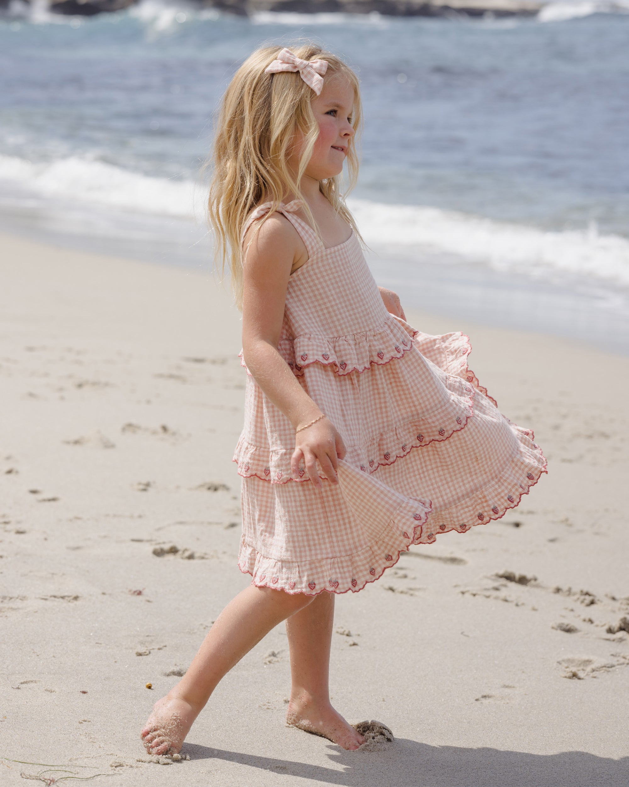 Ruffled Swing Dress | Petal Gingham