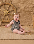 Skirted One-Piece | Black Gingham