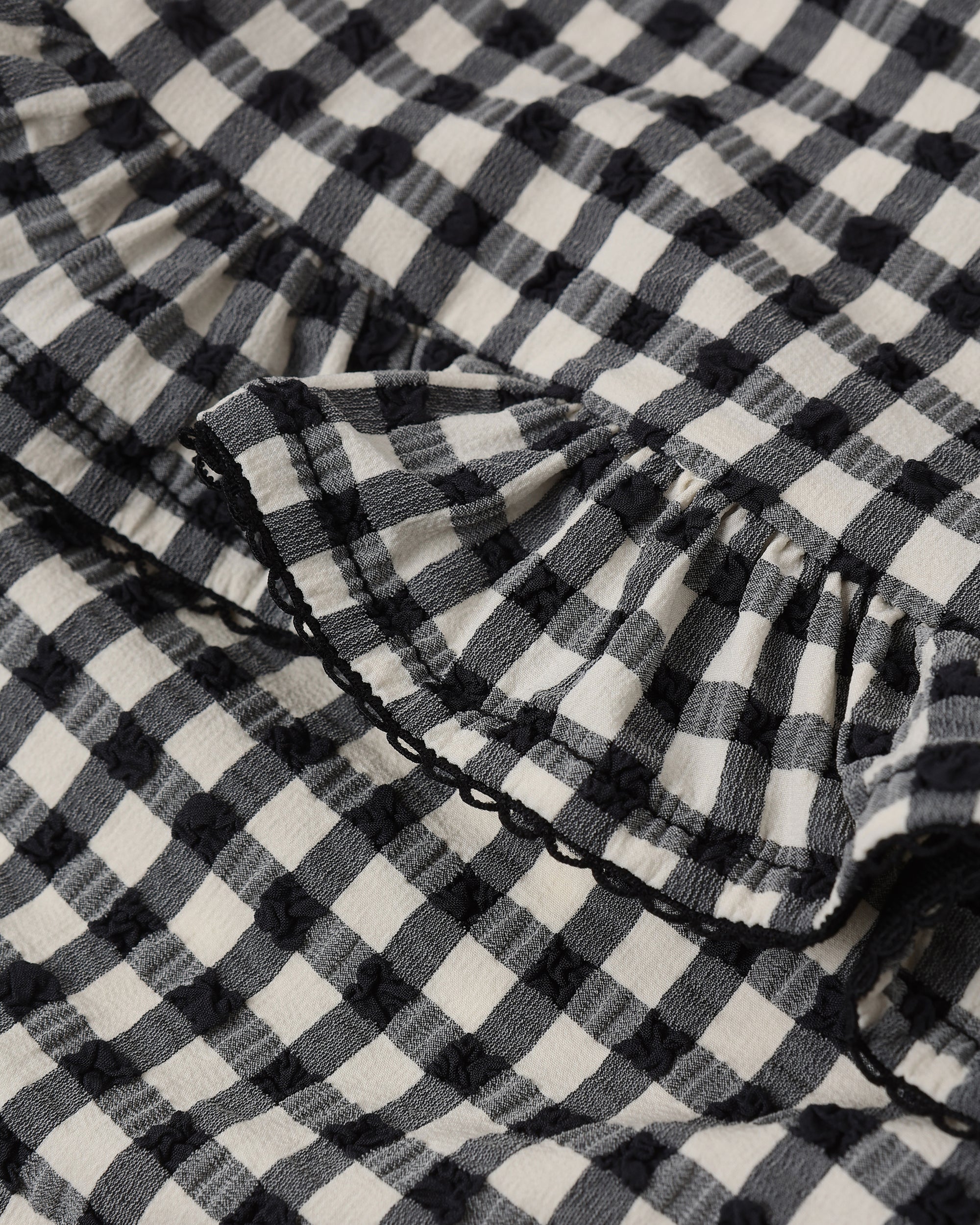 Skirted One-Piece | Black Gingham