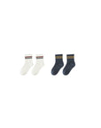 Stripe Socks, 2Pk. | Ivory, Navy