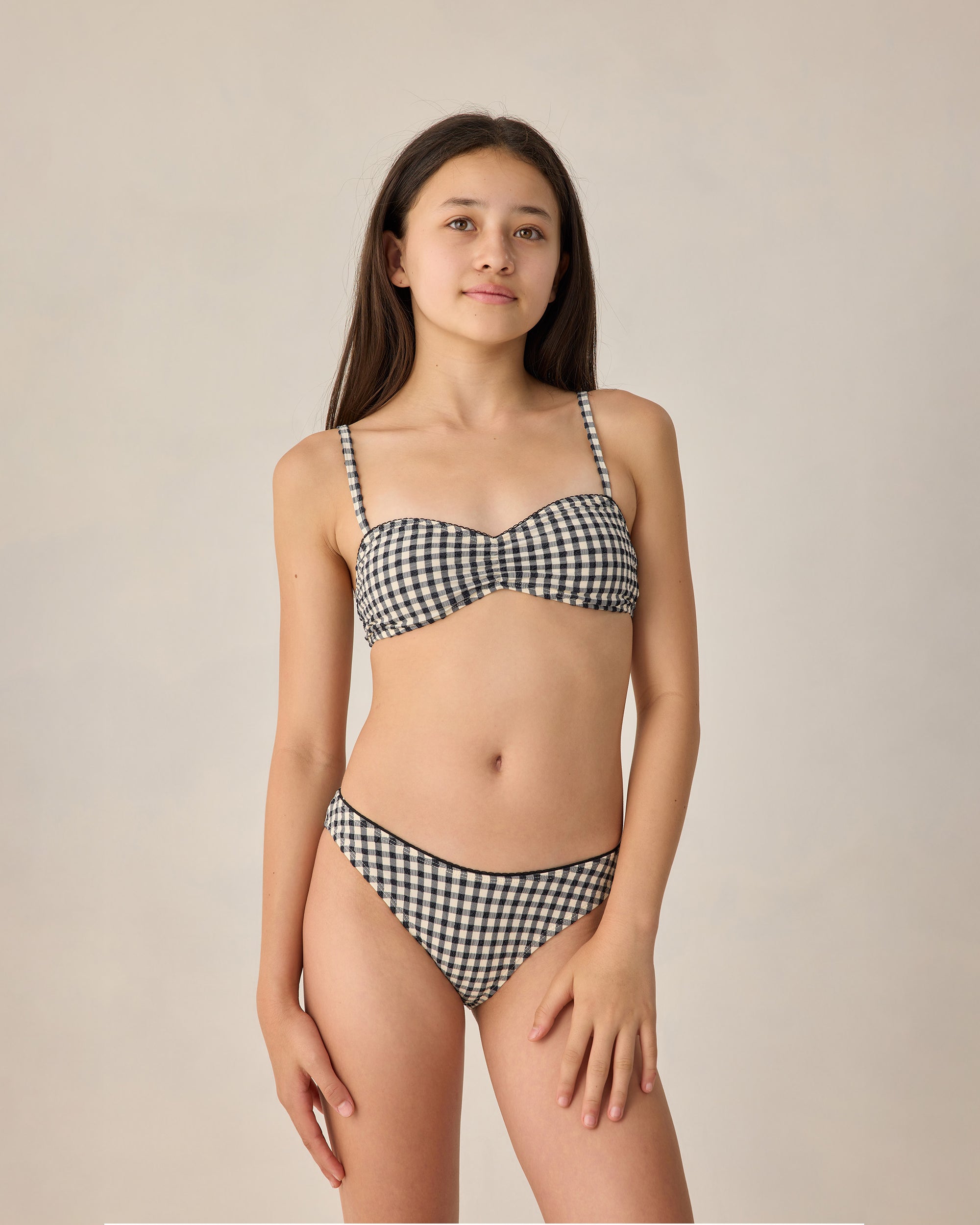 Teen Cardiff Bikini Set | Black Gingham