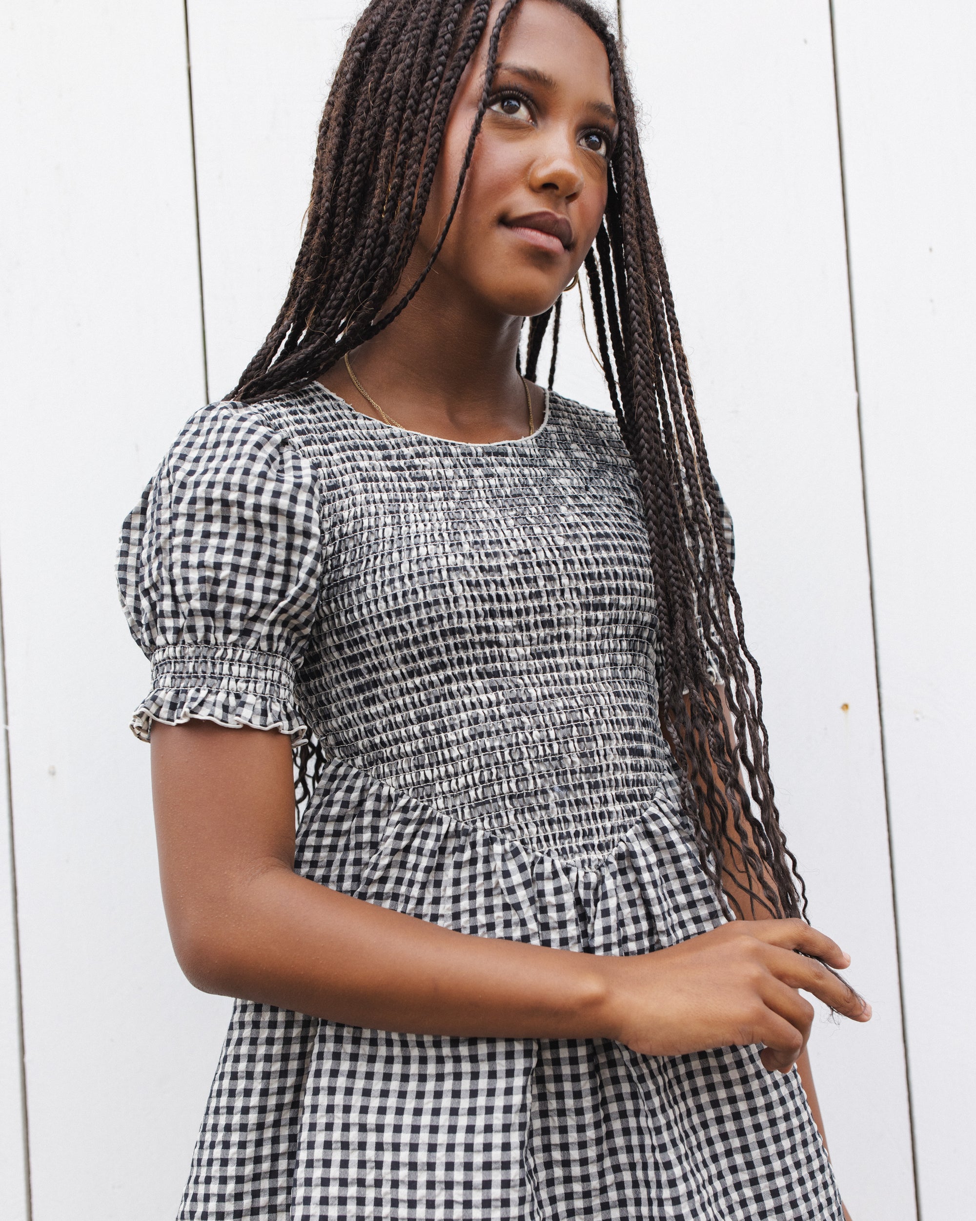 Teen Louise Dress | Black Gingham