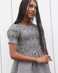 Teen Louise Dress | Black Gingham
