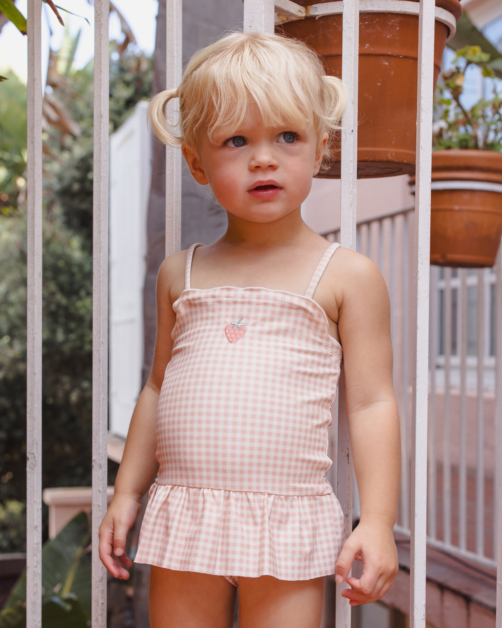 Tori Skirted One-Piece | Petal Gingham
