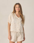 Womens Delilah Pajama Set | Pastel Garden