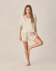 Womens Delilah Pajama Set | Pastel Garden