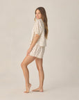 Womens Delilah Pajama Set | Pastel Garden