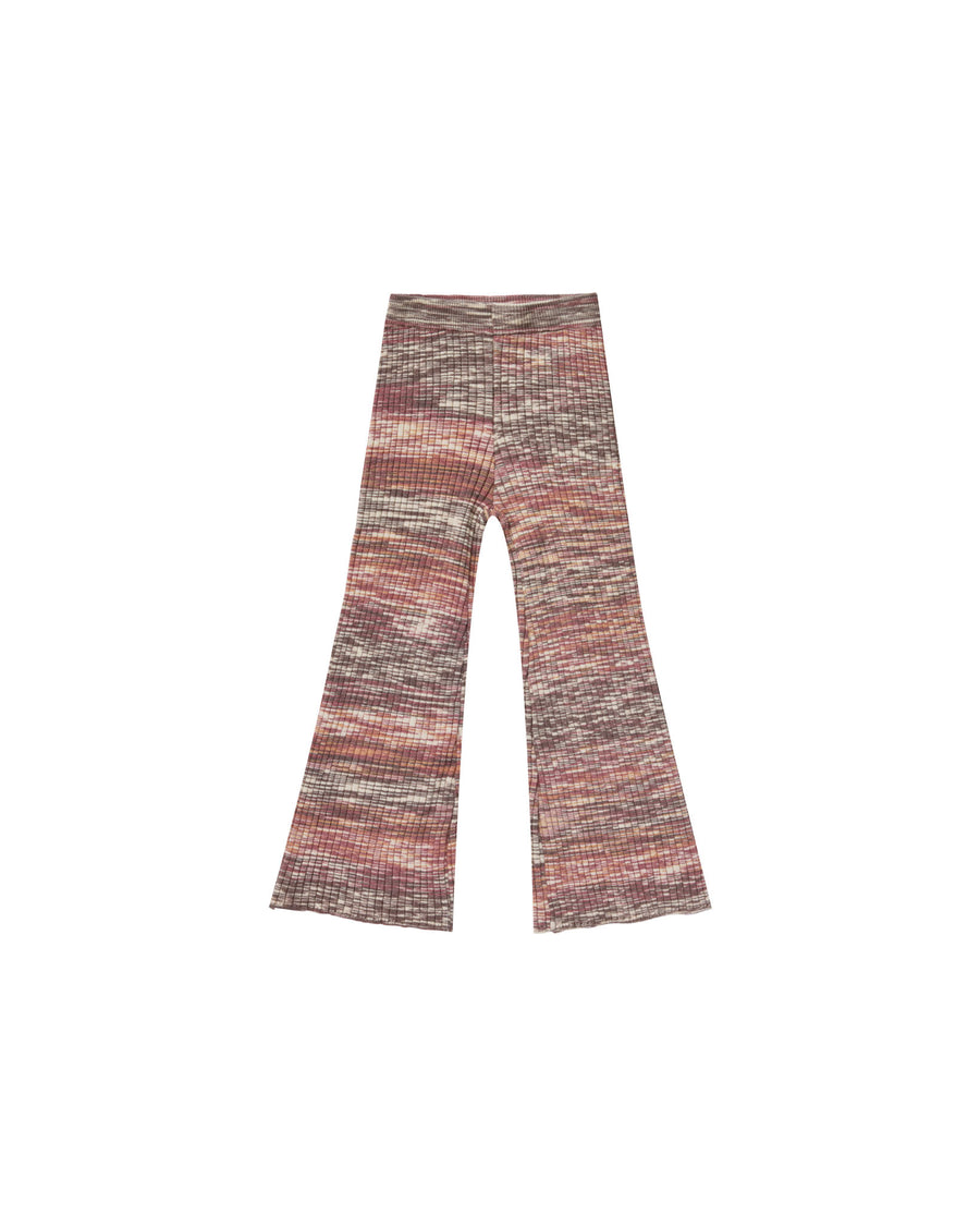 Flare Knit Pant | Berry Space Dye