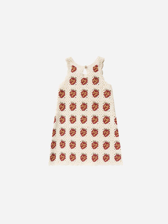 Crochet Tank Mini Dress || Strawberry