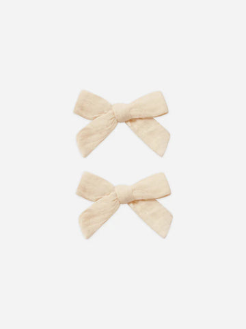 Bow With Clip | Ecru