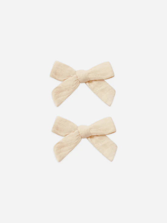 Bow With Clip | Ecru