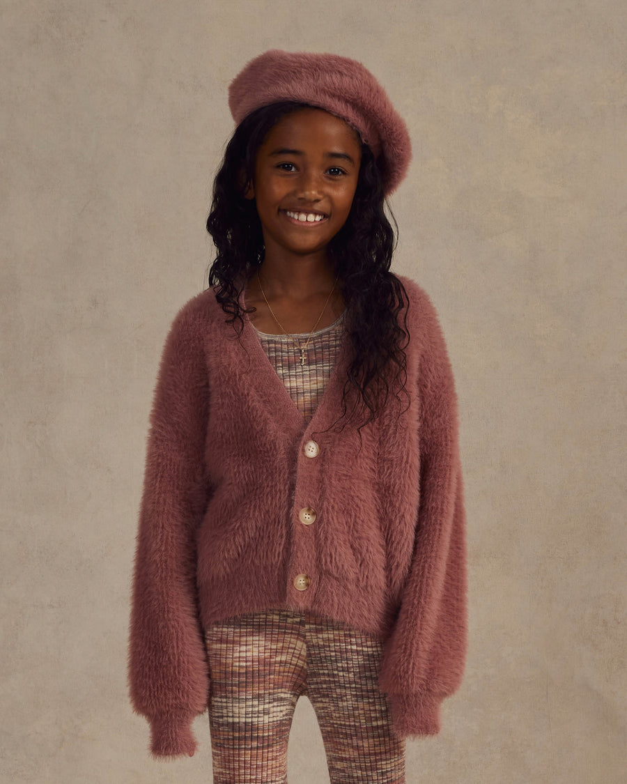 Boxy Crop Cardigan | Raspberry