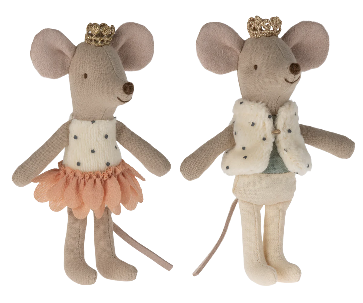 Royal Twins Mice in Box - Little Sister and Brother | Rose