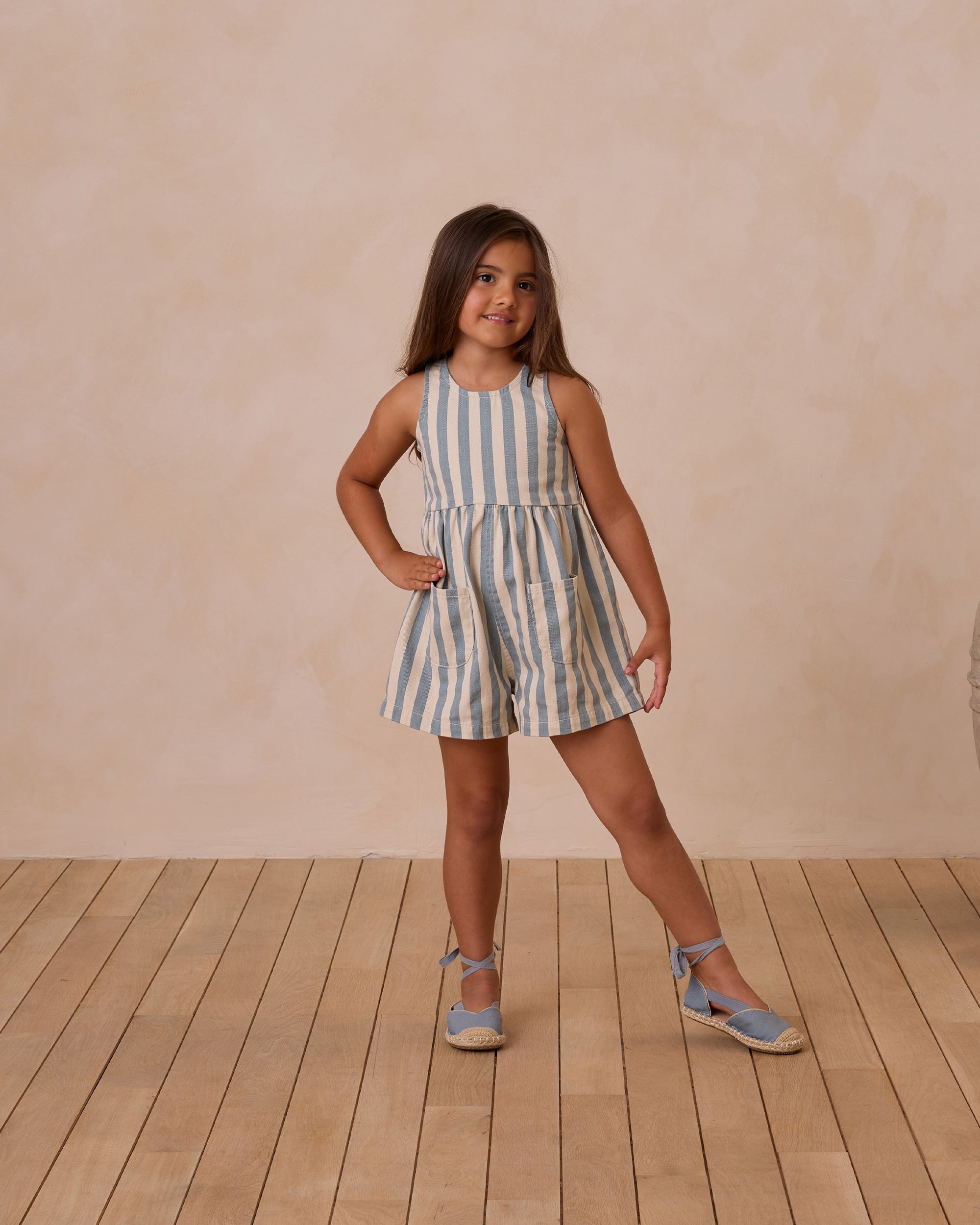 RyleeCru | SS25 D3 | Dani Romper | Ocean Stripe 
