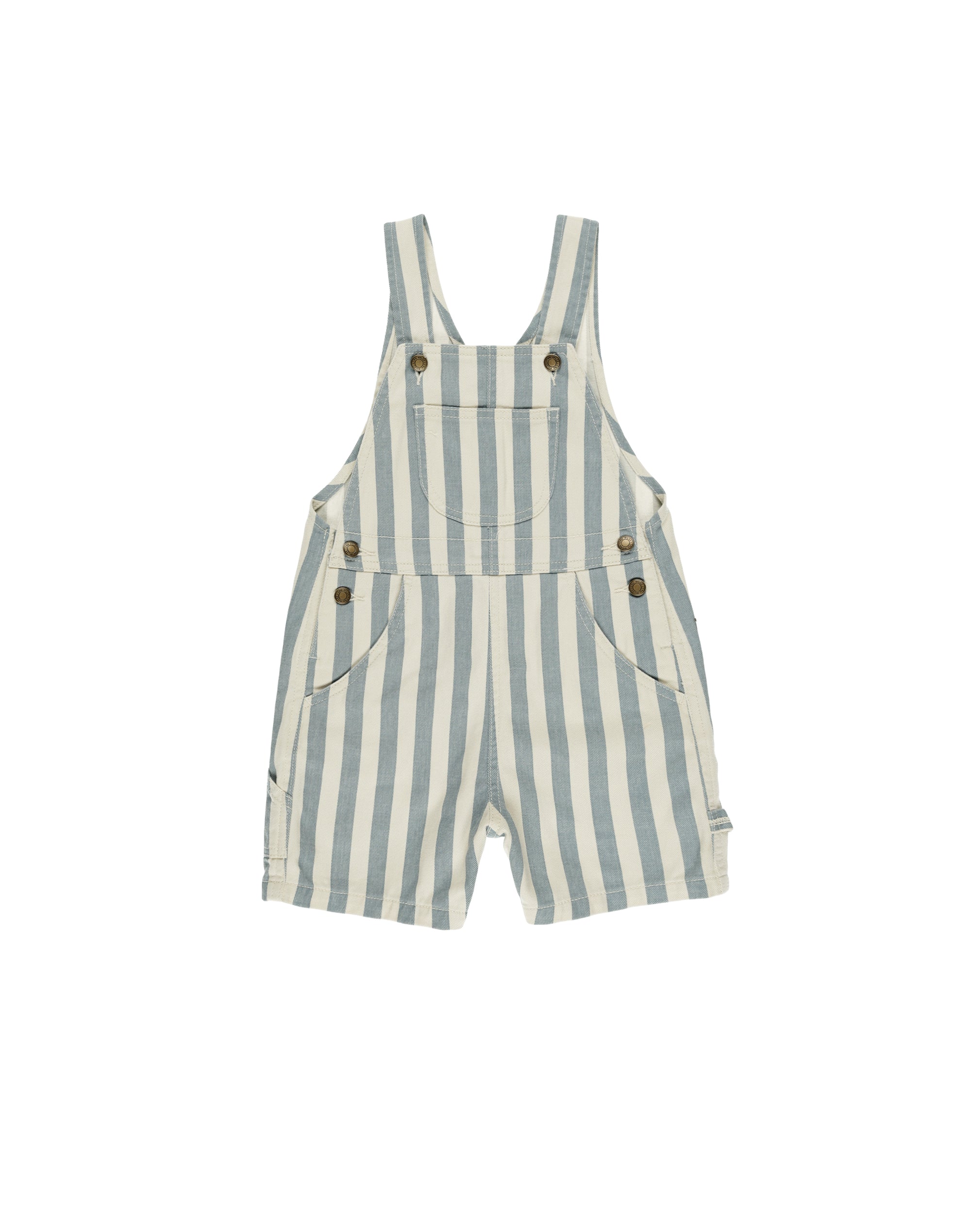 RyleeCru | SS25 D3 | Denim Shortalls | Ocean Stripe 