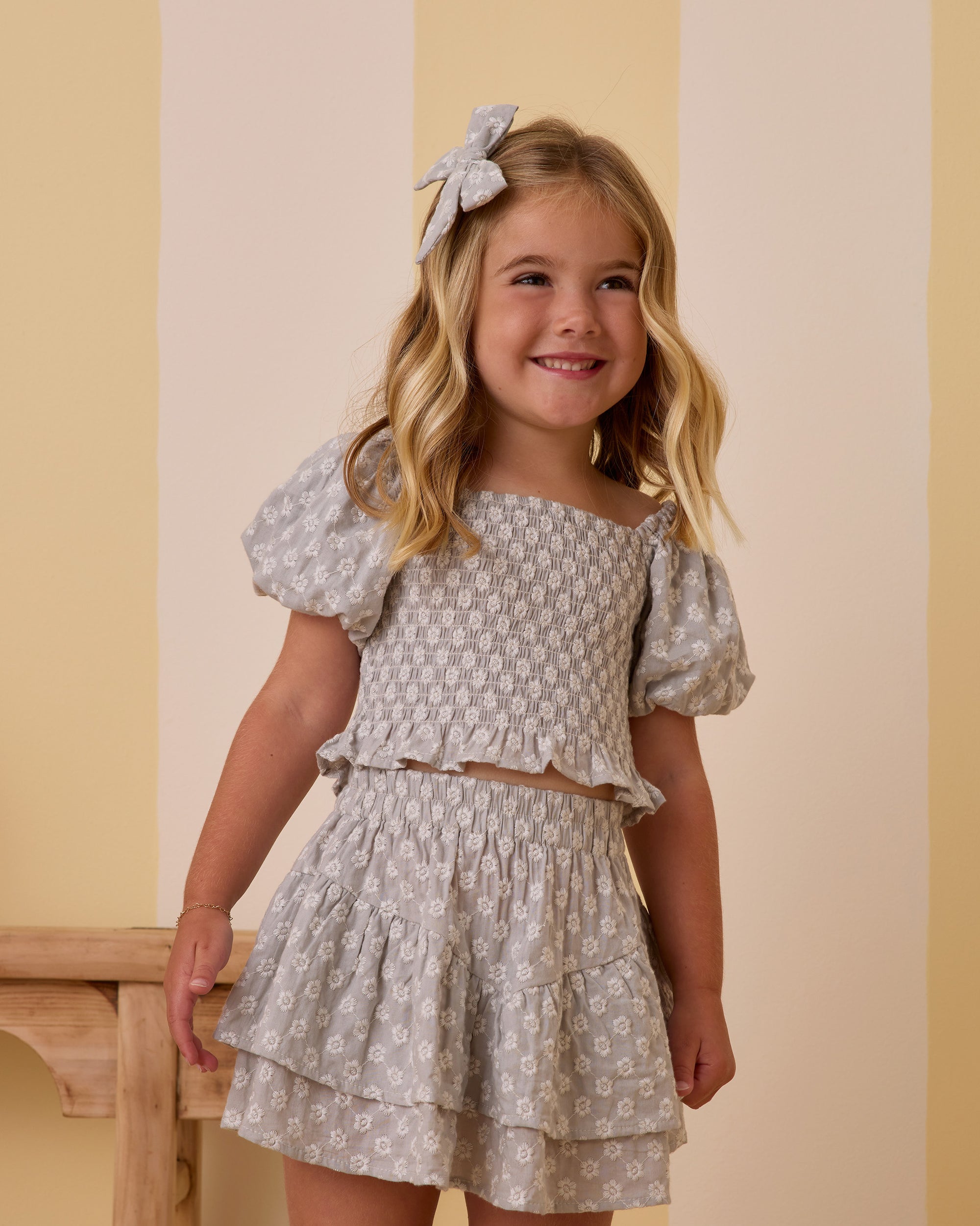 RyleeCru | SS25 D3 | Tiered Mini Skirt | Seafoam 