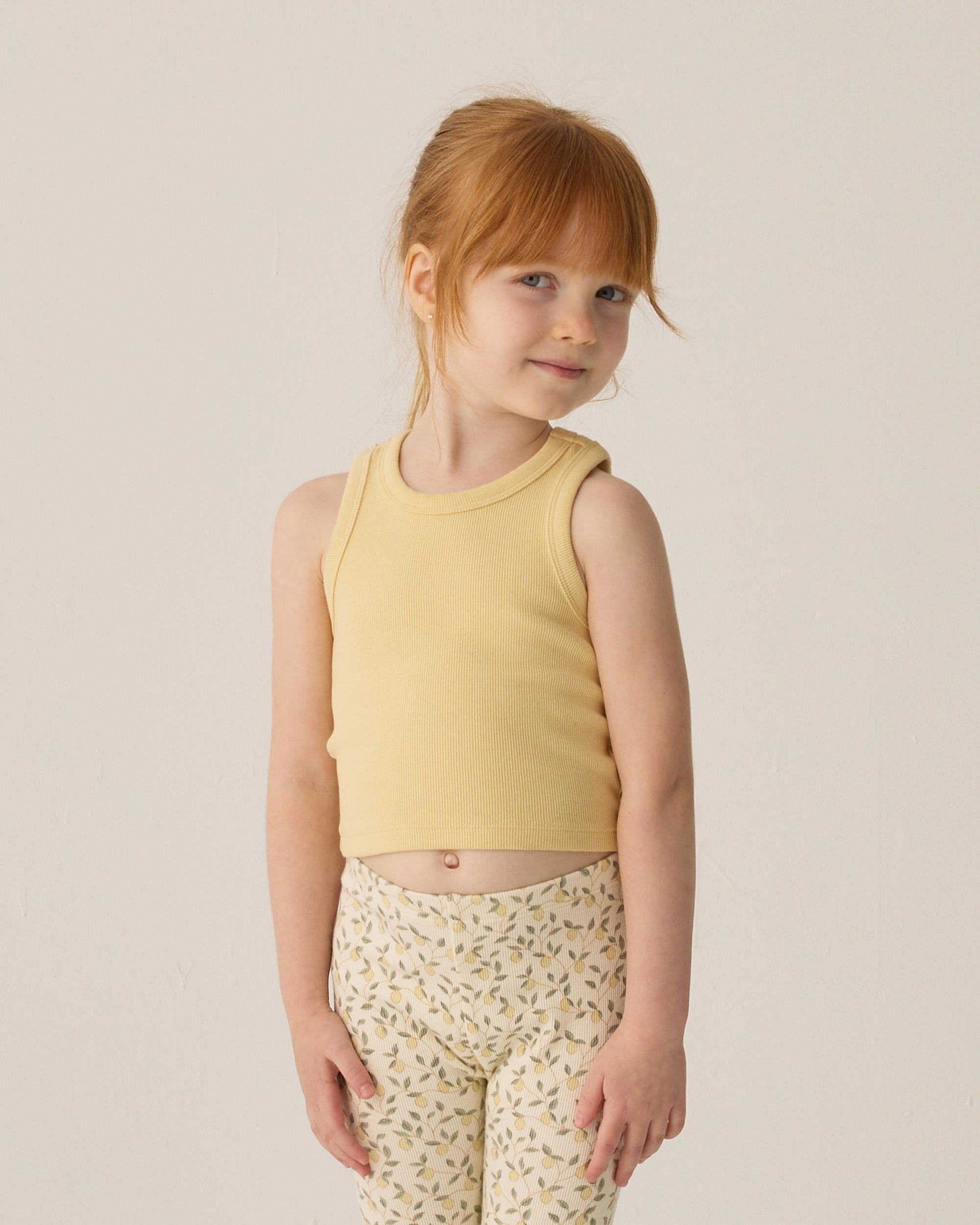 Rylee+Cru | PXP | Ribbed Tank Set | Yellow, Ivory 