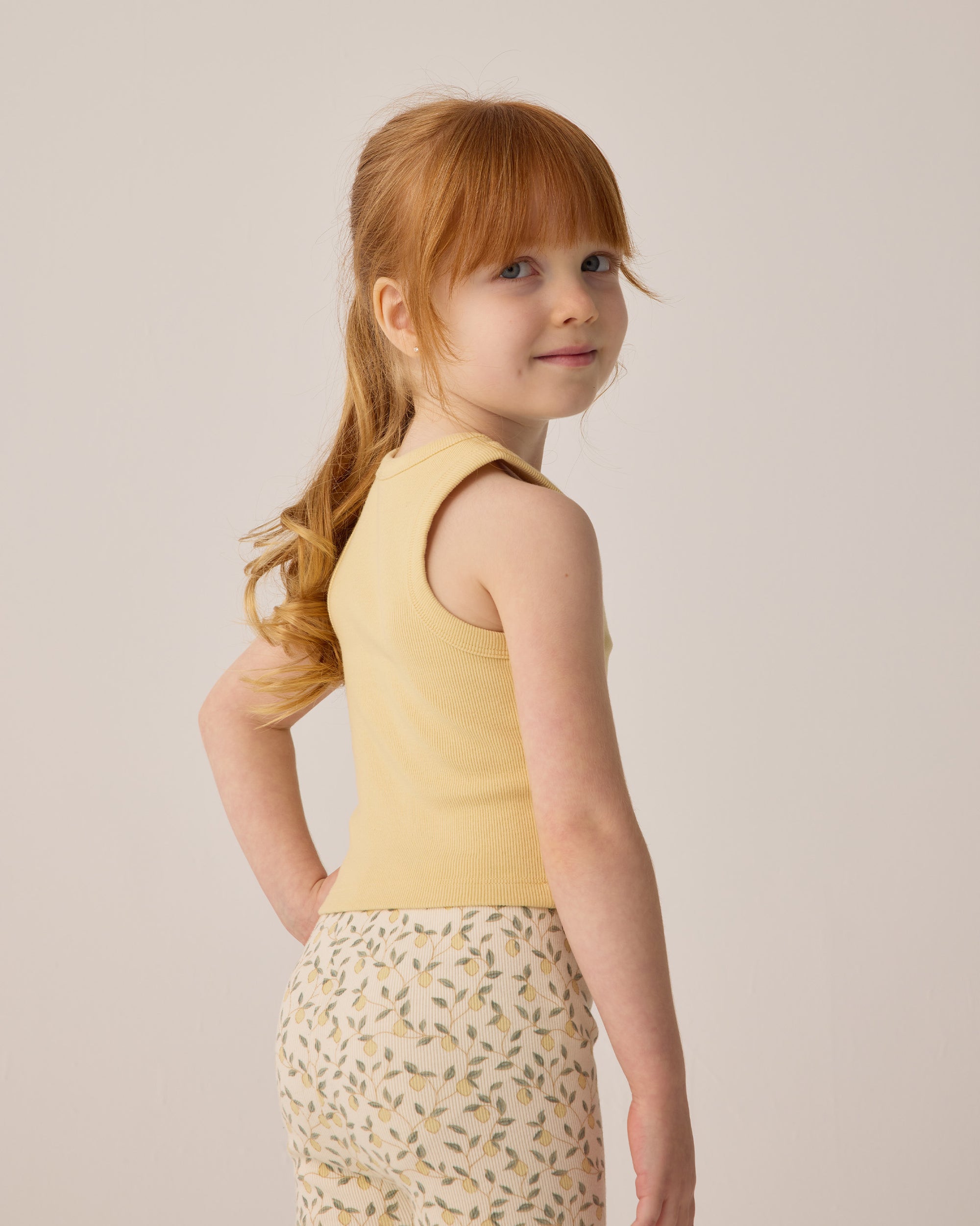 Rylee+Cru | PXP | Ribbed Tank Set | Yellow, Ivory 