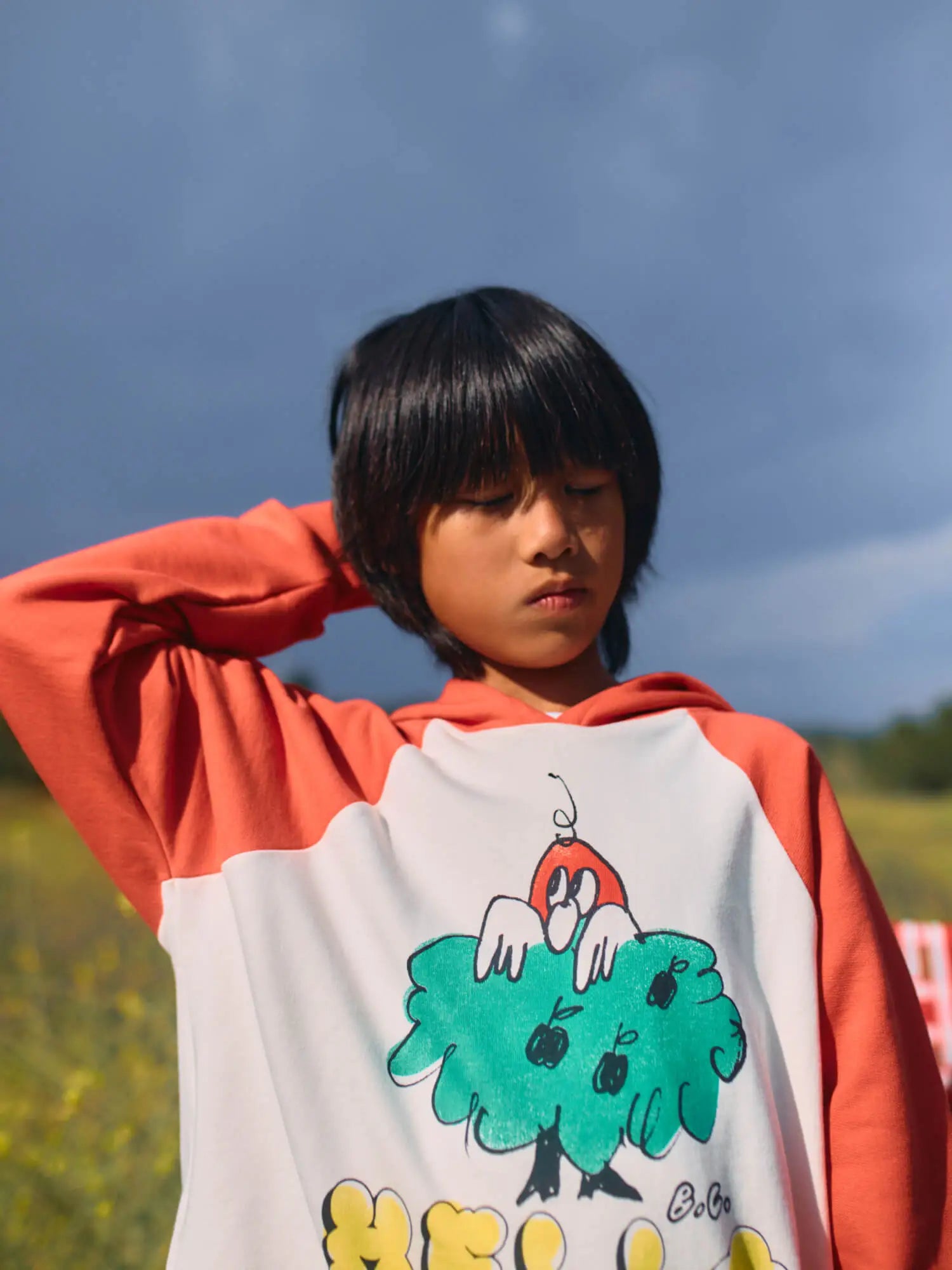 Hello Joy Raglan Sleeves Hoodie