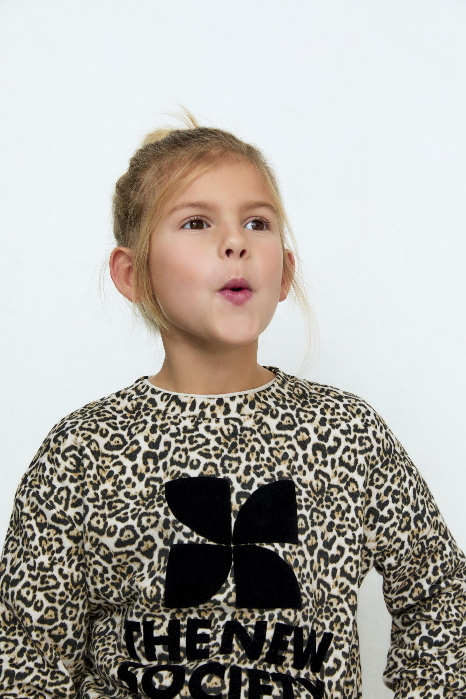 Leopard Print Logo Sweatshirt Nelia The New Society