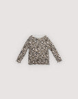Leopard print ribbed long sleeve top The New Society