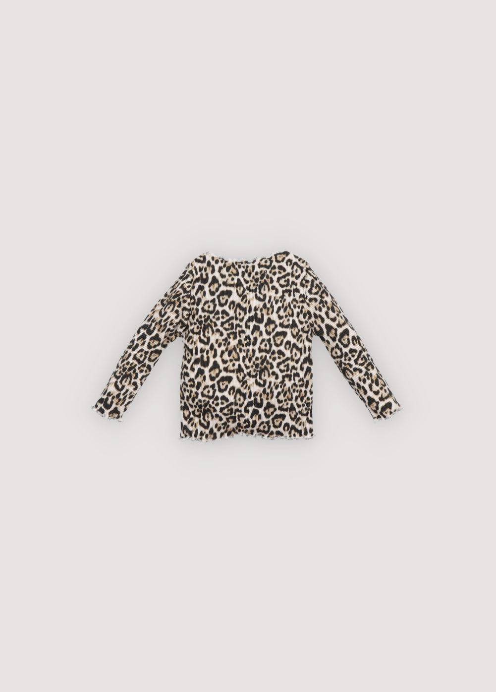 Leopard print ribbed long sleeve top The New Society
