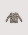 Leopard print ribbed long sleeve top The New Society