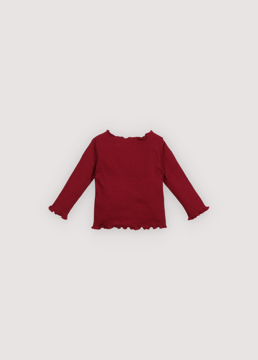 Plum, Dark Red, Long Sleeve Ribbed Blouse The New Society