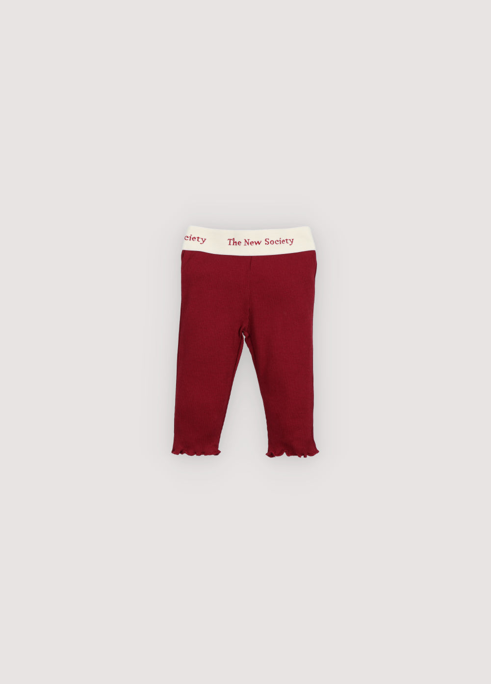 Dark Red, Plum Ribbed Legging The New Society