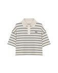 Womens Acacia Polo | Ecru Stripe