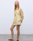 Womens Alheli Short | Mimosa Yellow Stripe