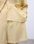 Womens Alheli Short | Mimosa Yellow Stripe