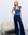 Womens TNS Denim Extra Wide Pant | Indigo Denim