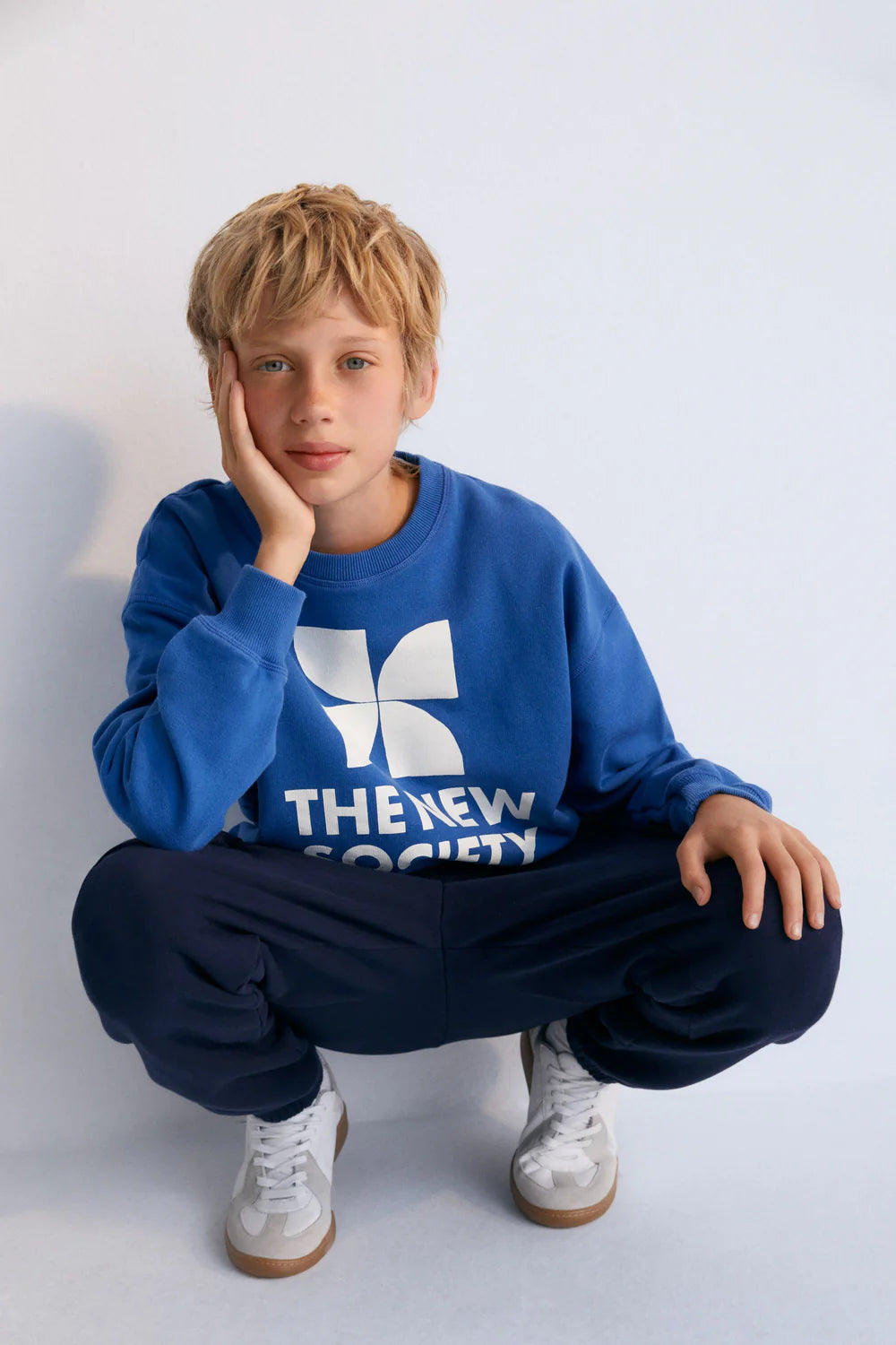 TheNewSociety-SS25-MykonosSweatshirt-Cobalto