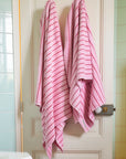 OEKO-TEX® Bath Sheet | Baby Pink & Ski Patrol Red
