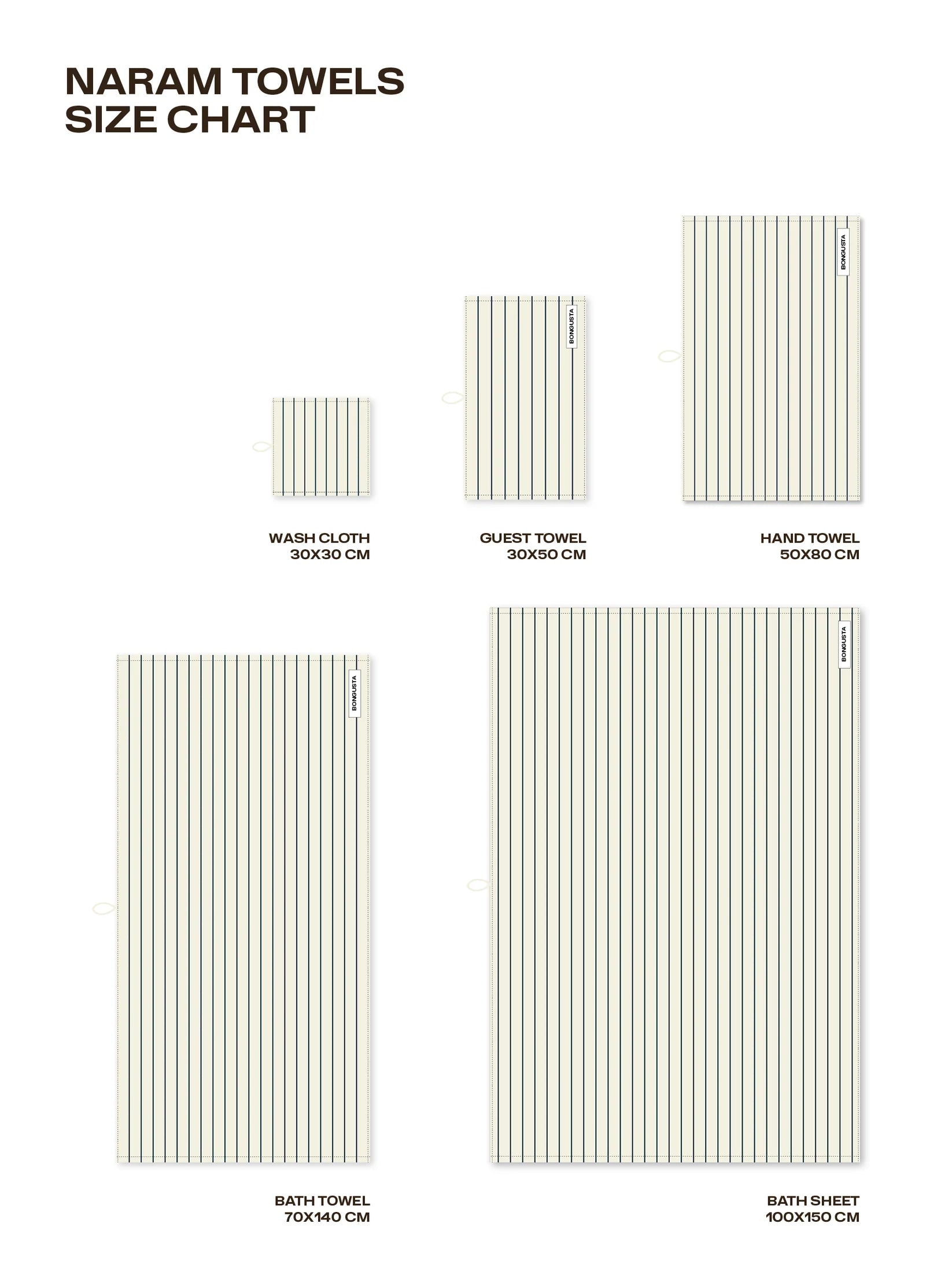 OEKO-TEX® Bath Towel | Creme &amp; Ink Stripe