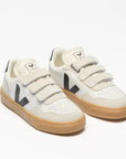 Small V-90 Leather White Black Natural