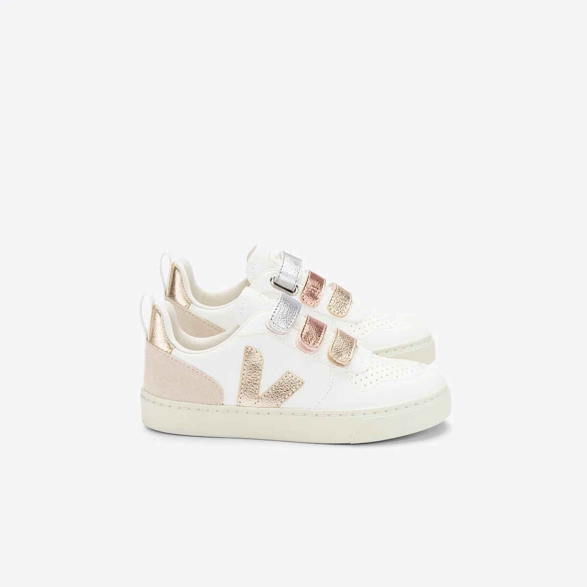 Veja | SS25 | V-10 Leather Multico | White Shiny 