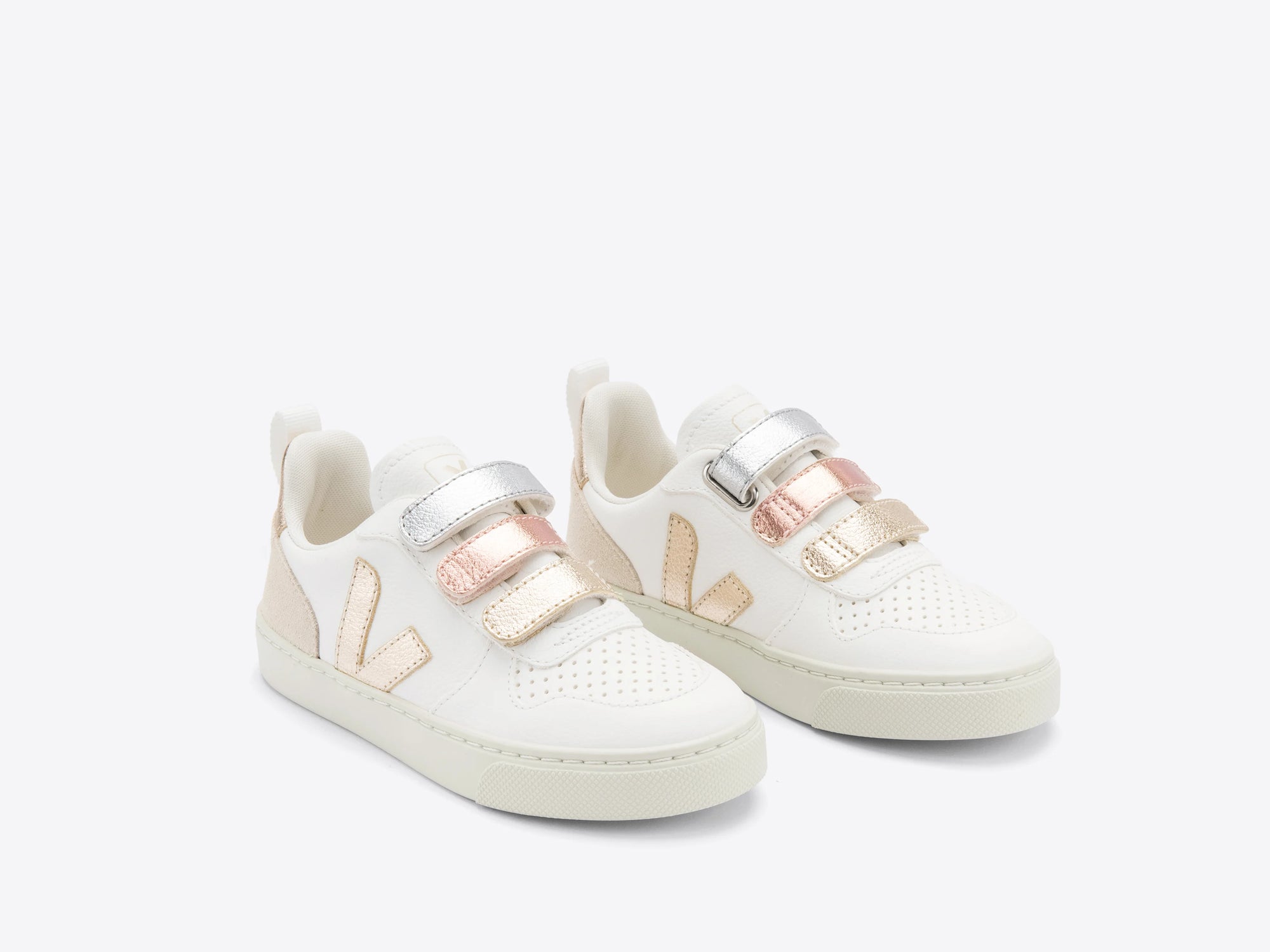 Veja | SS25 | V-10 Leather Multico | White Shiny 