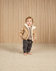 Corduroy Hooded Jacket | Latte