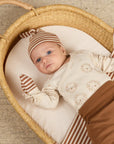 Knotted Baby Hat | Cinnamon Stripe