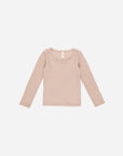 Textured Long Sleeve Top | Rose