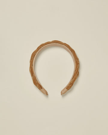Velvet Braided Headband | Golden