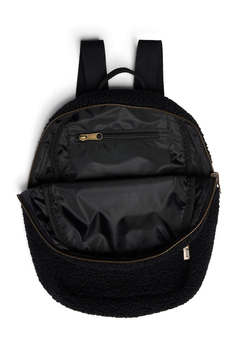 Black Chunky Teddy Mini Backpack