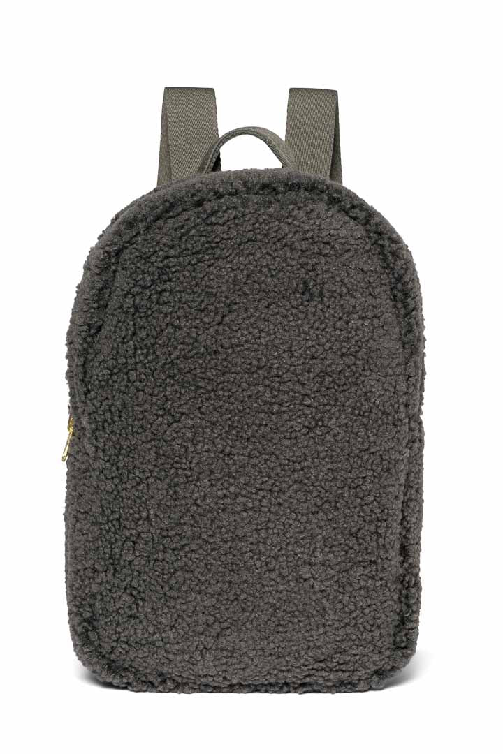Dark Grey Chunky Teddy Mini Backpack
