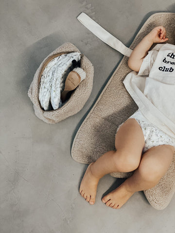 Ecru Teddy Changing Mat