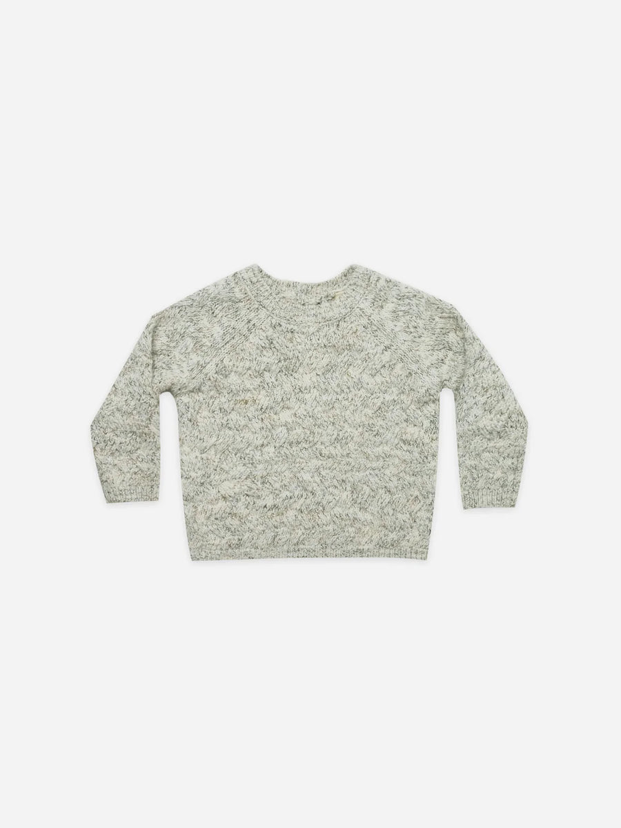 Cozy Heathered Knit Sweater |Fern