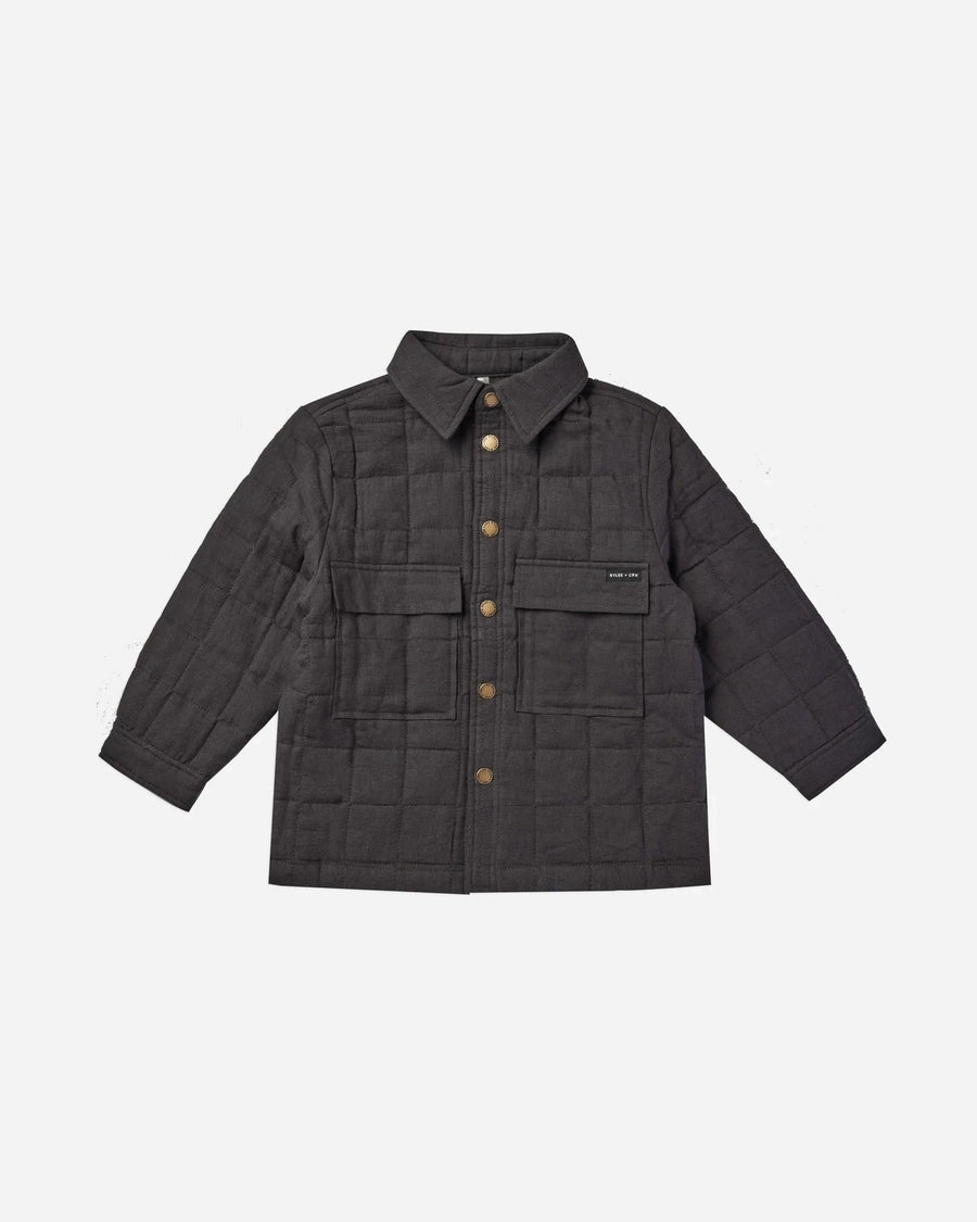 Quilted Overshirt | Black